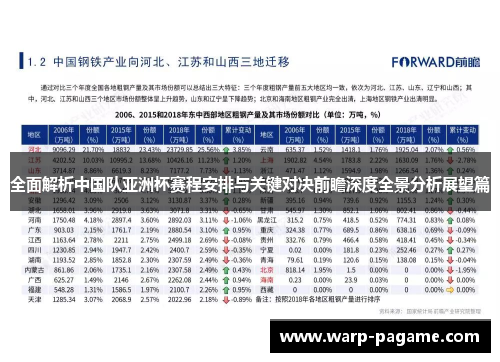 全面解析中国队亚洲杯赛程安排与关键对决前瞻深度全景分析展望篇